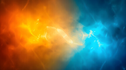 Poster - blue orange gold gradient bright light and glow texture background. Generative AI.