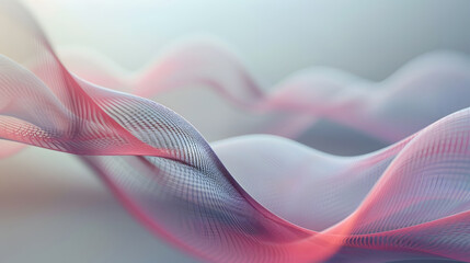 Poster - business background lines wave. Generative AI.