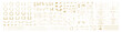 © Pavlo - Set of gold design elements. Wreath, frames, calligraphic, swirls divider, laurel leaves, ornate, award, arrows. Vintage line decoration frames collection