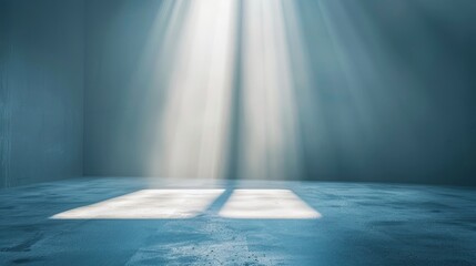 Poster - A minimalist abstract background with subtle light beams creating a gentle, peaceful atmosphere,