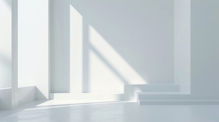 Poster - A minimalist white background with a light gradient effect, creating a soft and pleasing visual appearance