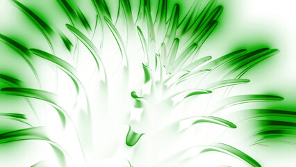Poster - Splashes of moving pattern with spikes. Design. Abstract animation of blooming 3d flower. Moving ball with spikes