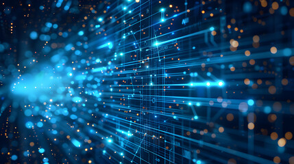 Aufkleber - abstract blue technology background