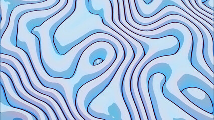 Poster - Smooth abstract liquid blue background. Design. Waving blue animated folding fabric.