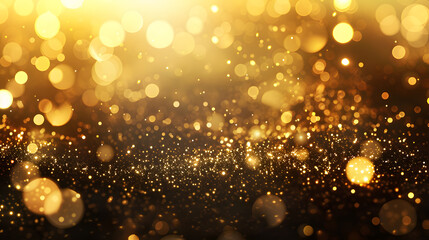 Poster - gold shine gradient background. Generative AI.