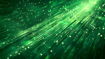 Aufkleber - Neon fiber optic lines, green abstract texture background, abstract speed lines technology background