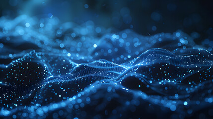 Aufkleber - Blue abstract lines coming together and defining the direction, technology background