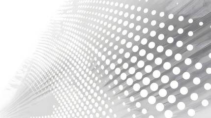 Poster - Halftone white & grey background. Generative AI.