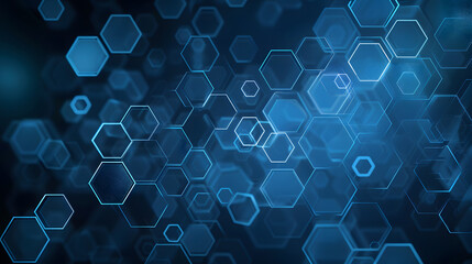 Poster - hexagons pattern medical, technology or science design background. generative ai.
