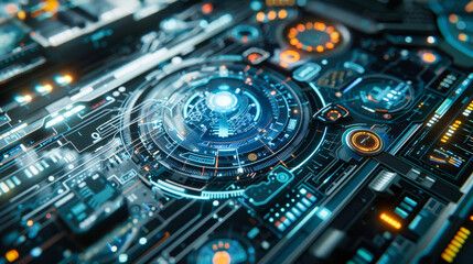 Poster - Abstract generic hologram interface
