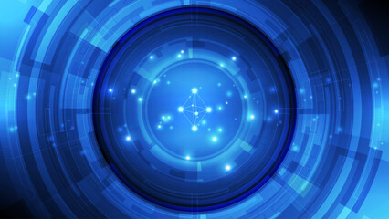 Poster - Abstract technology background. Futuristic interface. Vector illustration for your design
