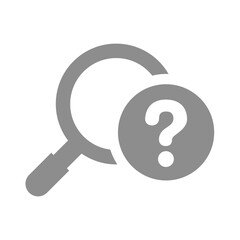 Wall Mural - Search magnifying glass and question mark. Searching in manual or internet vector icon.