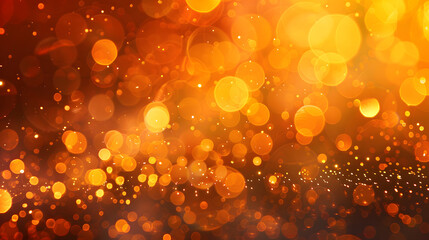 Poster - orange bokeh textured background. generative ai.