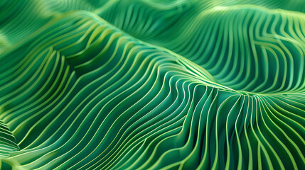Wall Mural - organic green lines texture background. Generative AI.