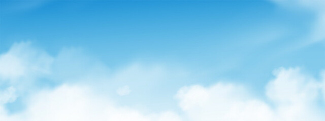Wall Mural - sky blue,cloud background,horizon landscape summer clear sky in morning by beach,beautiful nature su