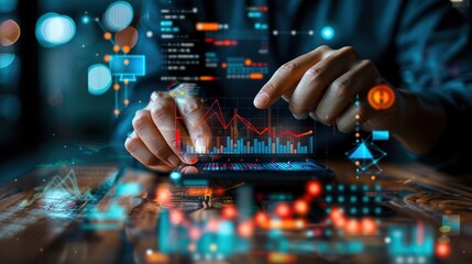 Poster - Business growth strategy with market position graph