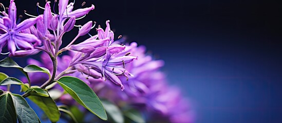 Sticker - Wild purple cestrum flower in a copy space image