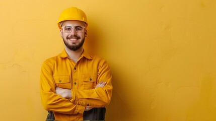 Wall Mural - Joyful Young Director of Maintenance Expertly Working on Industrial Equipment