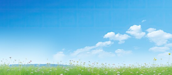 Poster - Sunny day with a clear blue sky and copy space image