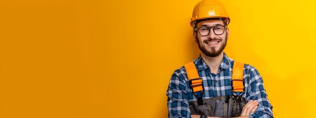 Wall Mural - Young Director of Maintenance A Portrait of Success and Commitment in the Industrial Sector