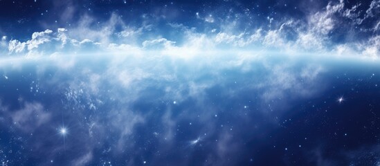 Wall Mural - A majestic view of the Milky Way galaxy filled with stars space dust and a vast expanse of the universe in a stunning copy space image
