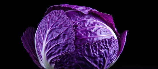 Canvas Print - Red cabbage head isolated on a white backdrop with empty space suitable for adding text or graphics known as a copy space image