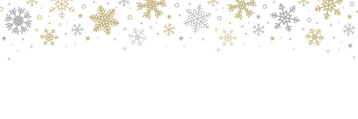 Wall Mural - bright banner christmas card with snowflake border vector illustration