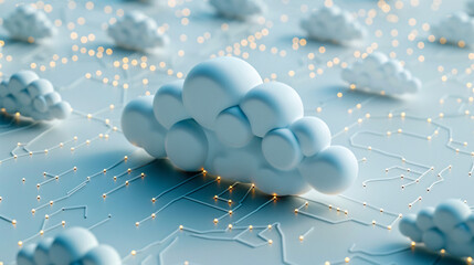 Poster - Cloud computing infrastructure with data centers and virtual servers