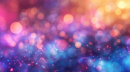 Poster - abstrack background soft bokeh lights in various colors.