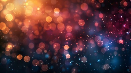Poster - abstrack background soft bokeh lights in various colors.