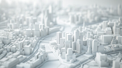 Sticker - abstract background of 3d city design