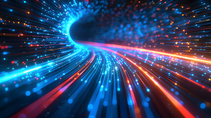 Aufkleber - flowing speed lines technology background
