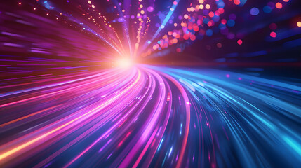 Aufkleber - flowing speed lines technology background