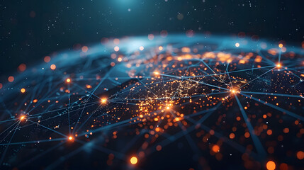 Aufkleber - Global network background