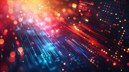 Aufkleber - Future technology line background and light effects, abstract future technology concept design scene illustration