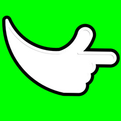 Sticker - pointer hand design element. pointing hand icon