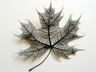 Wall Mural - Intricate leaf veins forming captivating design.