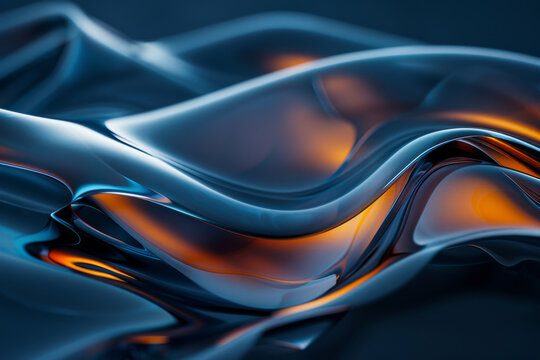 Abstract transparent material wavy background 
