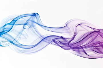 Wall Mural - illustration of abstract wave smoke on white background