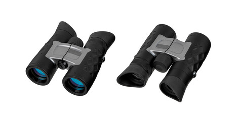Wall Mural - Modern binoculars. An optical instrument for observation at long distances. Isolate on a white back.