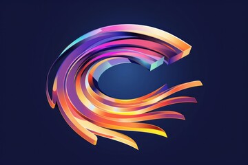 Poster - Vibrant abstract design on a dark background, suitable for various creative projects
