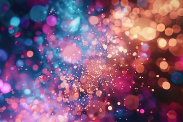 Poster - A blurry photo of a bunch of lights, suitable for various design projects