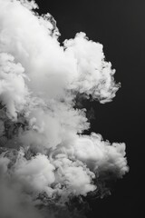 Aufkleber - A black and white photo of smoke coming out of a jet. Suitable for aviation industry materials