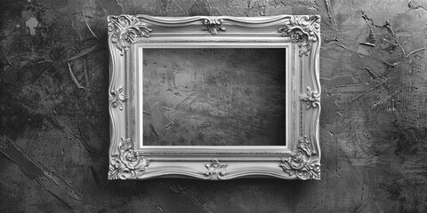 Poster - Classic black and white photo frame, versatile for various design projects