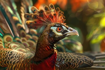 Poster - Close up of a vibrant, colorful bird. Suitable for various design projects