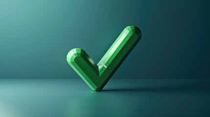 Aufkleber - A green check mark on a blue background. Suitable for business and education concepts