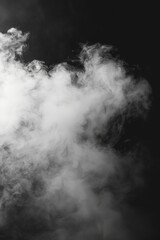 Poster - A dramatic black and white photo of a smoke cloud. Suitable for various design projects