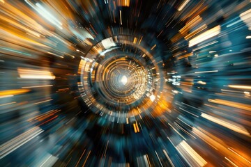 Poster - Circular object with blurred background, suitable for various design projects