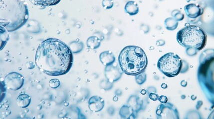 Poster - Close up view of water bubbles. Ideal for backgrounds or textures