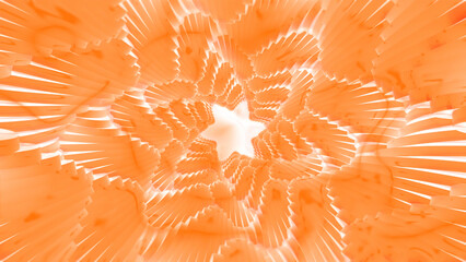 Poster - Abstract kaleidoscope motion background with star silhouettes. Motion. Soft relaxing slowly rotating star.